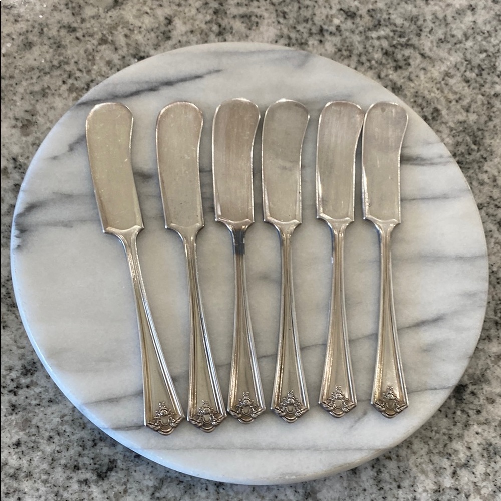 Antique Wm. Rogers Silver Butter Knife Set - 6-Piece!